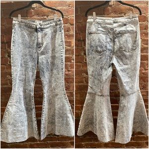 Free People “Just Float On” Exaggerated Flare Jeans (Altered)